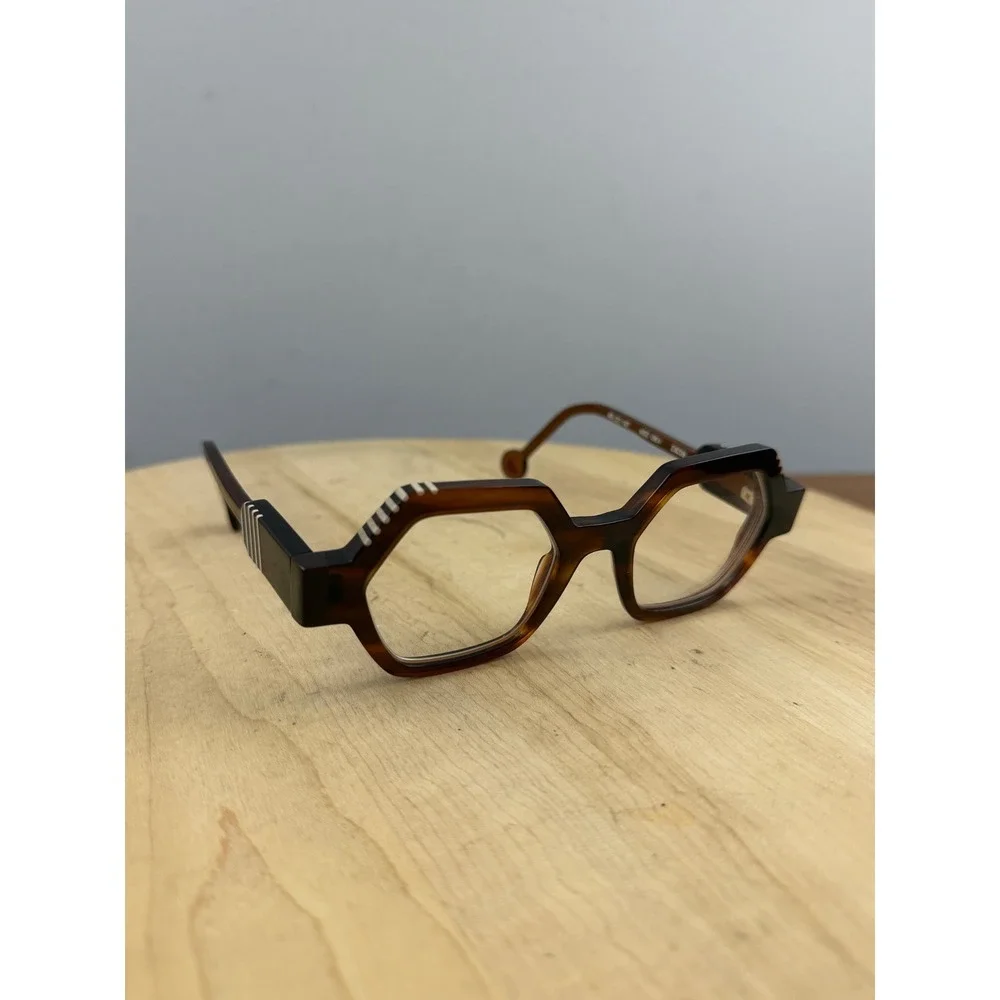Anne & Valentin Go On 22C06 Tortoise Eyeglasses Frames 49-21-147 France W Case